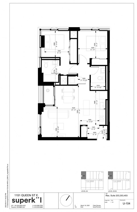 Floor plan for 2 beds, 2 baths, 853 sqft